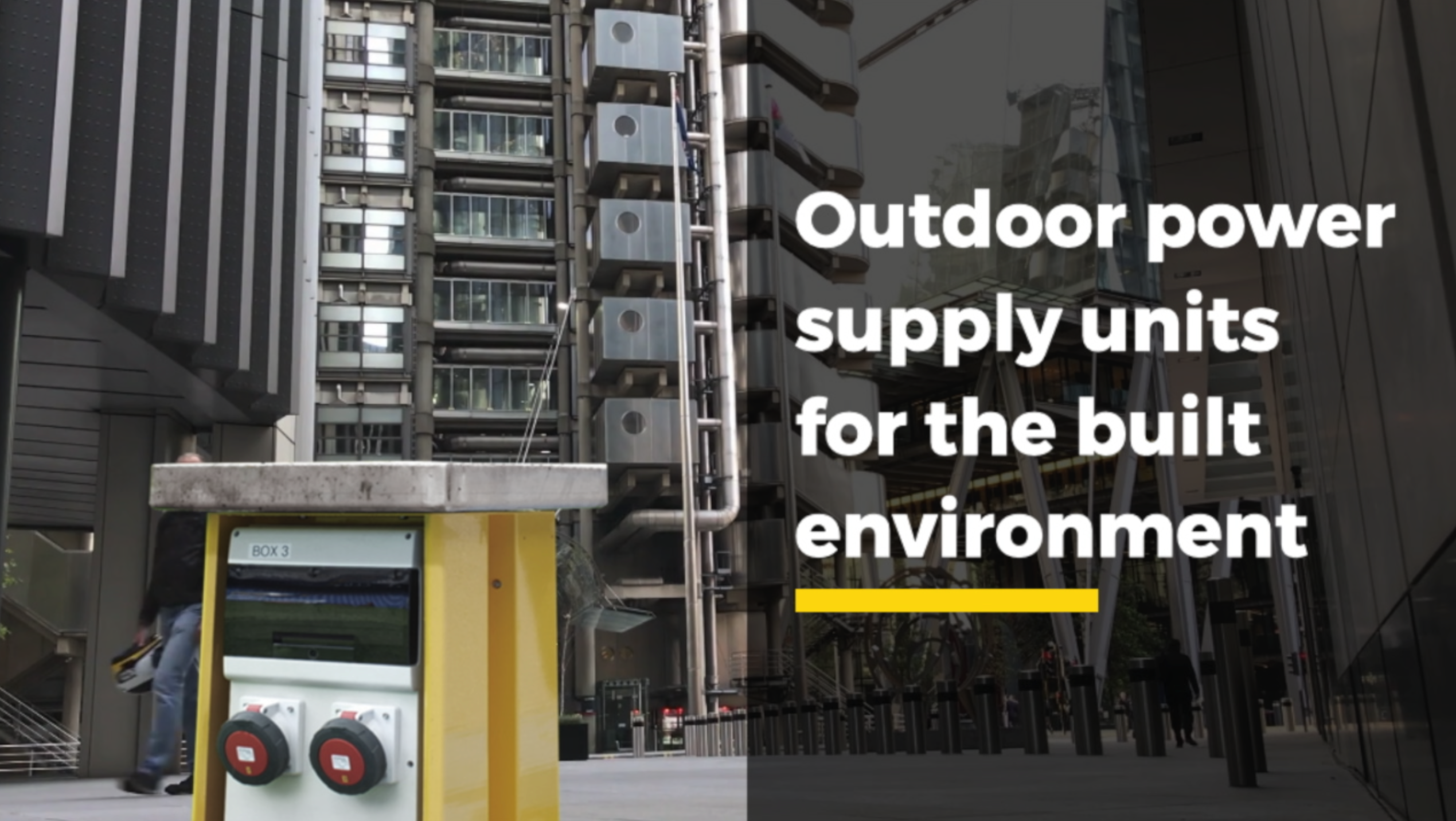 Video showing outdoor power units within the built environment